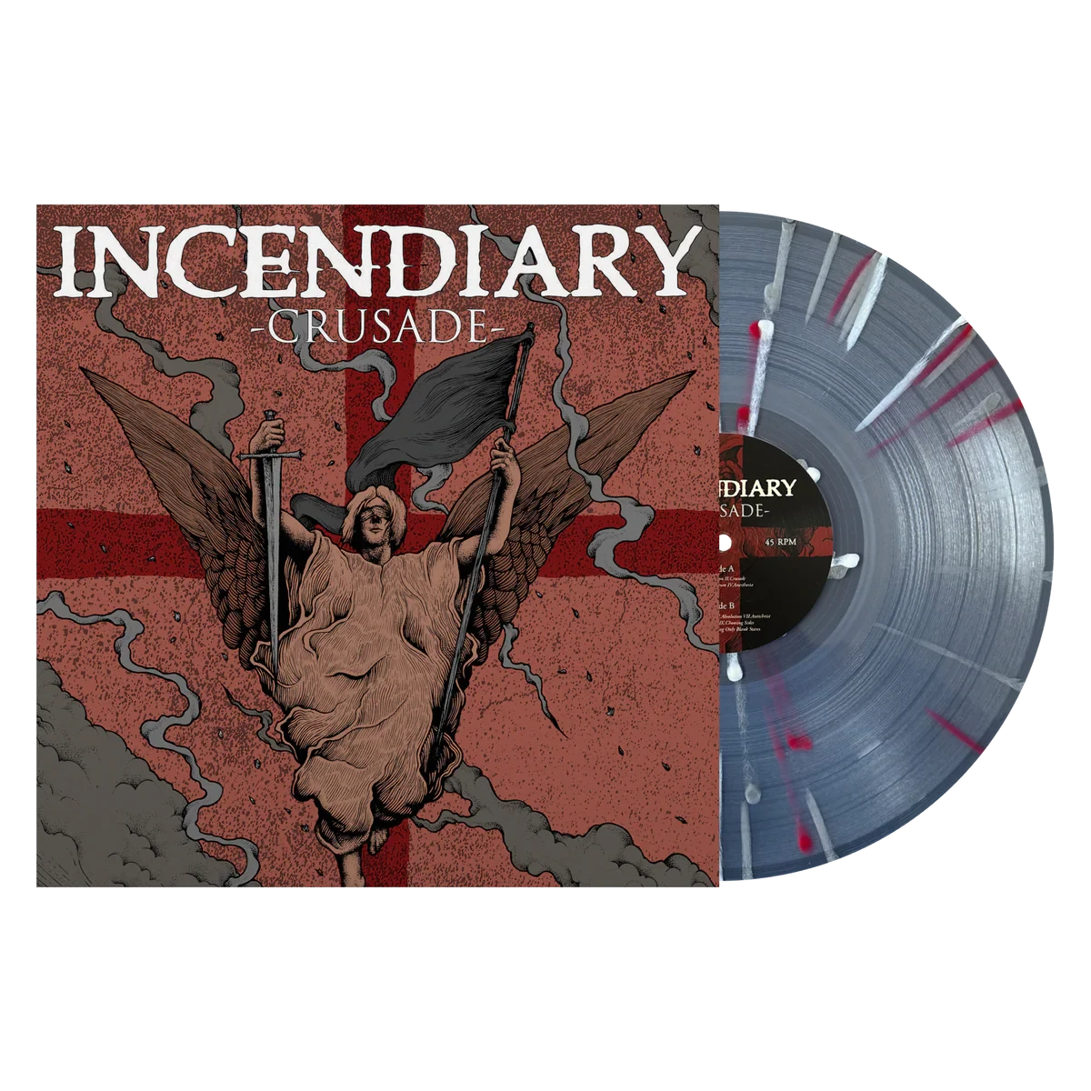 INCENDIARY - CRUSADE - LP CLEARW/ SPLATTER